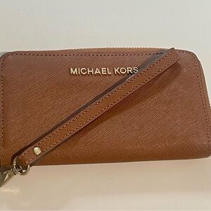 Michael Kors Tan Wristlet